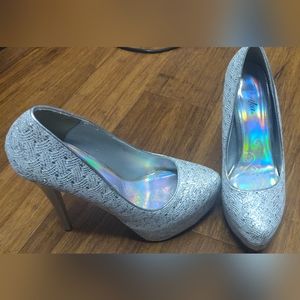 Sparkling Silver Shoes